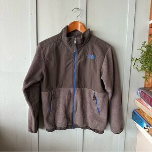 The North Face Kids Gray and Blue Puffer Jacket